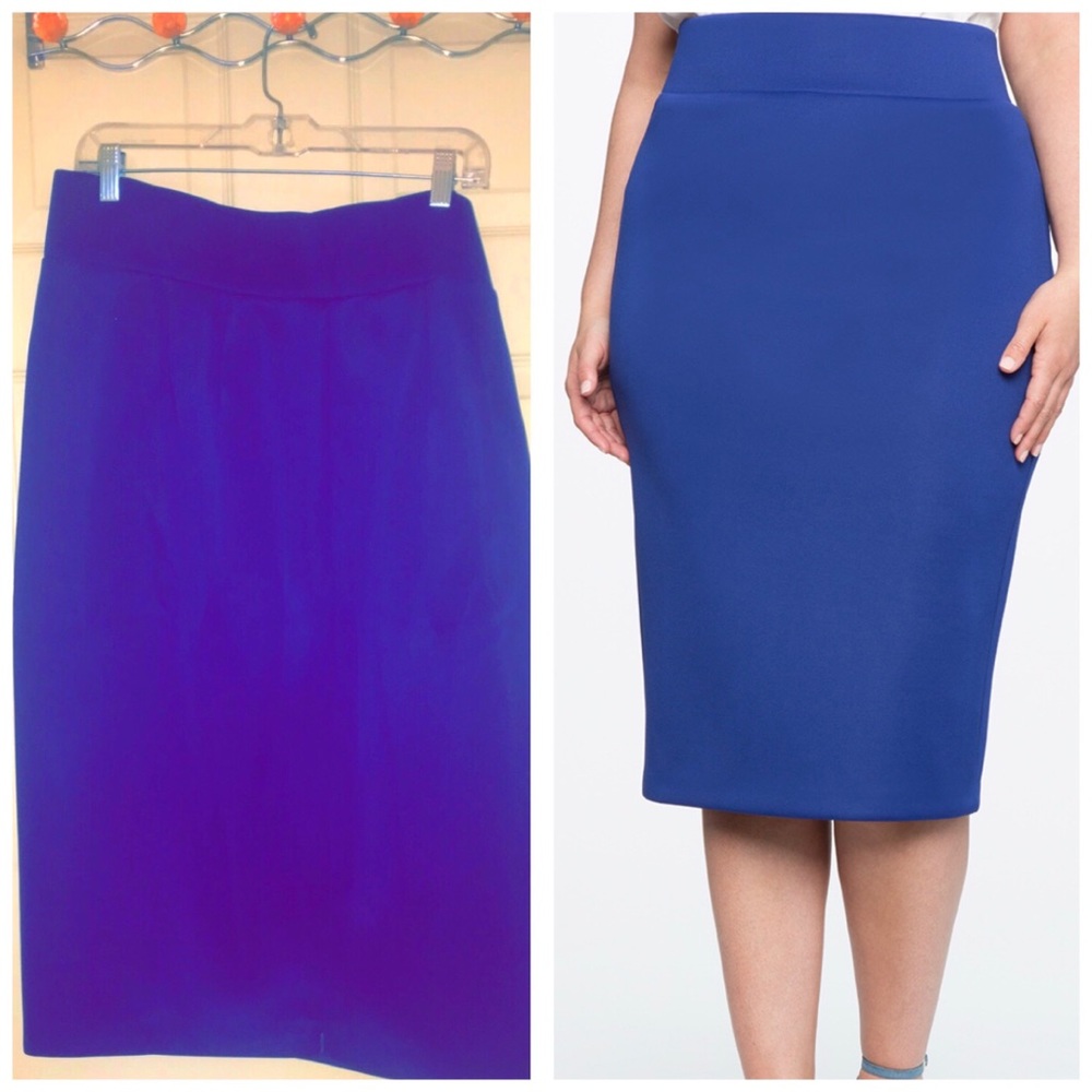 Royal Blue Midi Skirt